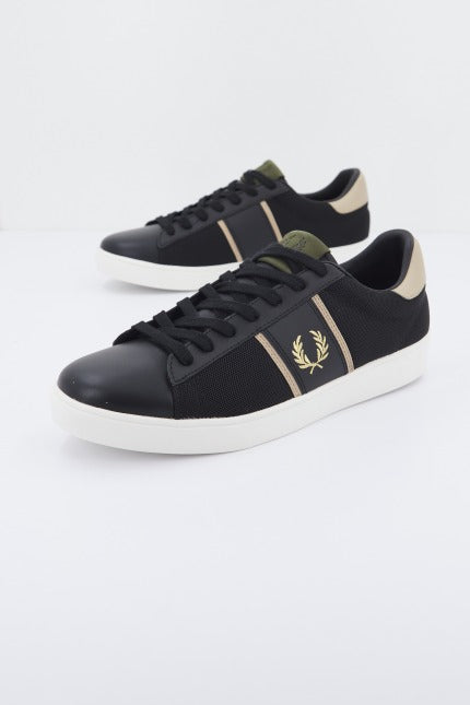 FRED PERRY SPENCER MESH/LEATHE en color NEGRO  (1)