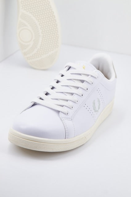 FRED PERRY  B LEATHER en color BLANCO  (2)