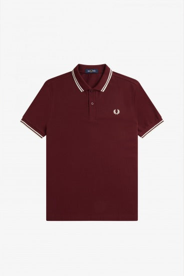 FRED PERRY TWIN TIPPED en color BURDEOS  (2)