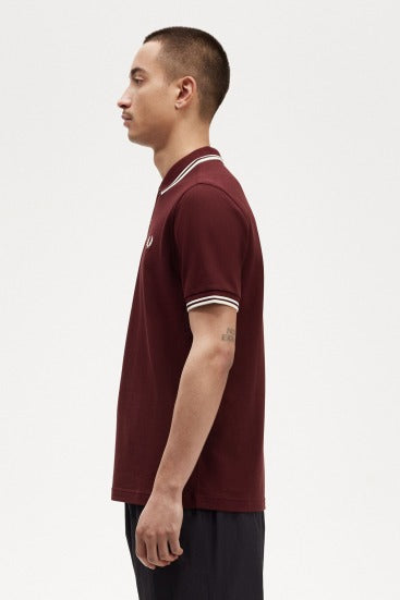 FRED PERRY TWIN TIPPED en color BURDEOS  (3)