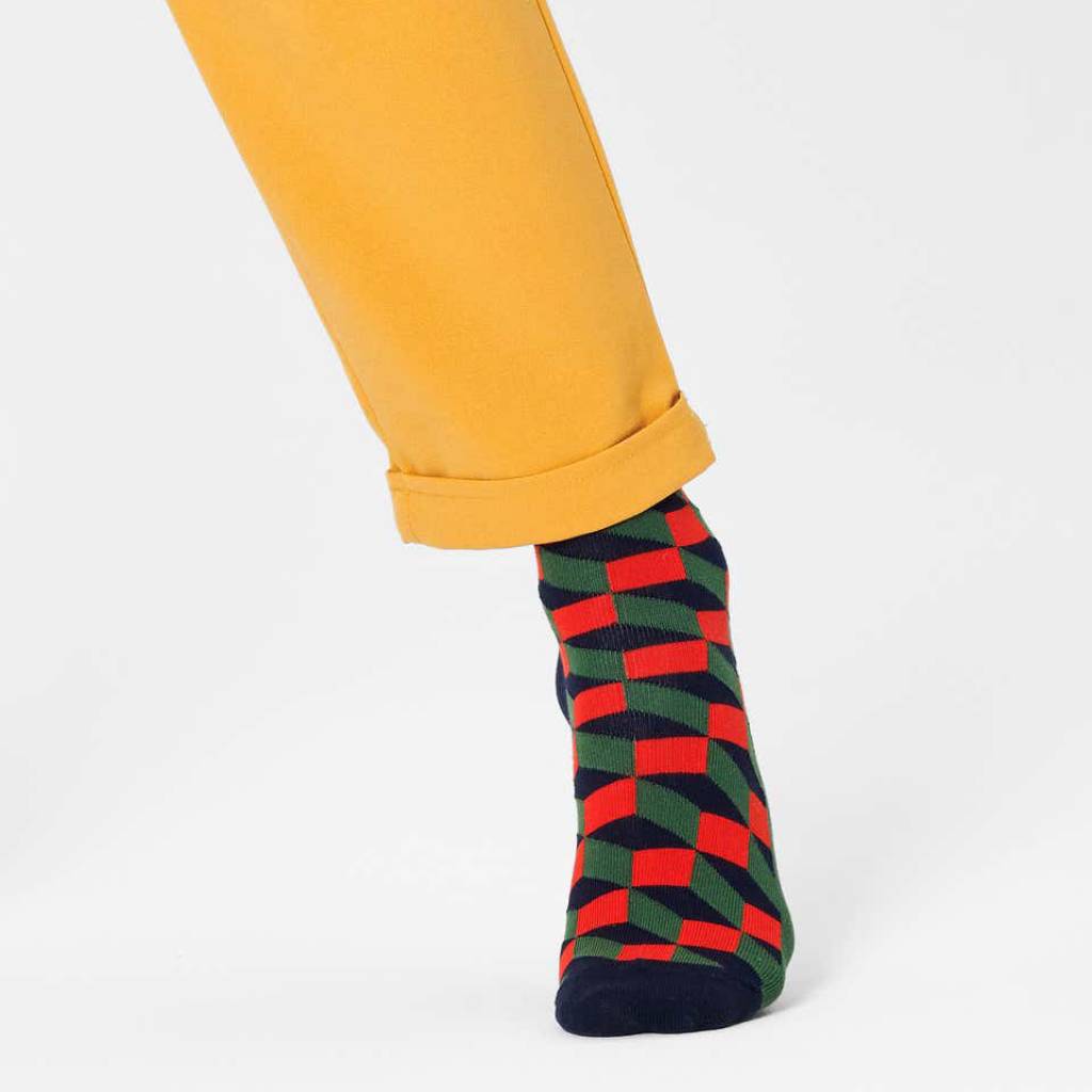 HAPPY SOCKS FILLED OPTIC SOCK en color ROJO  (8)