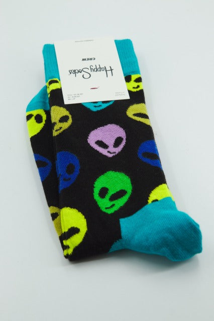 HAPPY SOCKS ALIEN  en color NEGRO  (1)