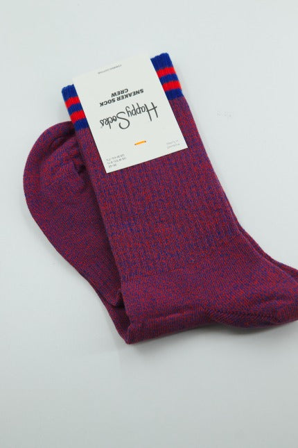 HAPPY SOCKS  IM SOLID THIN CREW SOC en color ROJO  (4)