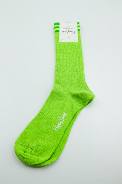 HAPPY SOCKS  IM SOLID THIN CREW SOC en color VERDE  (1)