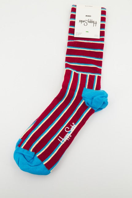 HAPPY SOCKS  BLOCKED STRIPE en color ROJO  (3)