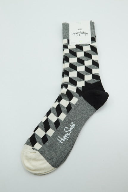 HAPPY SOCKS FILLED OPTIC en color GRIS  (1)