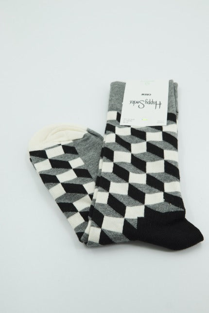 HAPPY SOCKS FILLED OPTIC en color GRIS  (4)