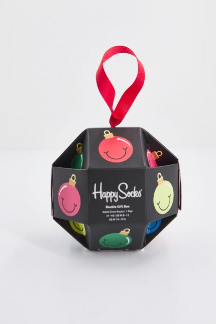 HAPPY SOCKS PACK BAUBLE GIFT BOX en color NEGRO  (2)