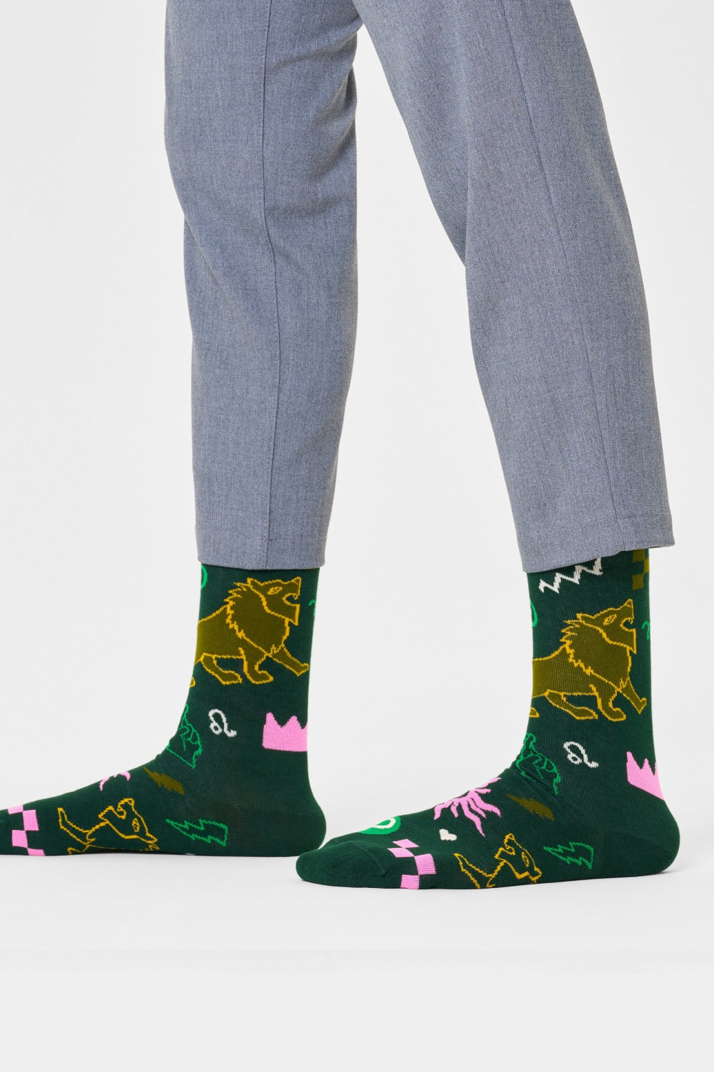 HAPPY SOCKS  LEO SOCK en color VERDE  (1)