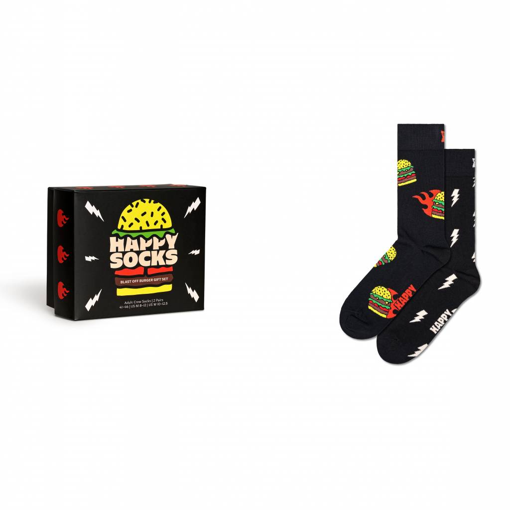 HAPPY SOCKS  -PACK BLAST OFF BURGER SOC en color MULTICOLOR  (4)