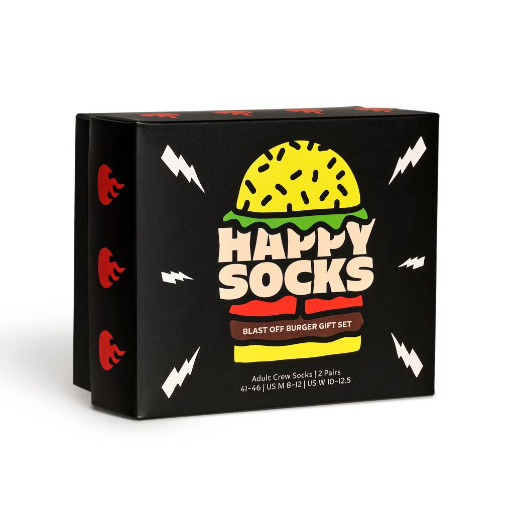 HAPPY SOCKS  -PACK BLAST OFF BURGER SOC en color MULTICOLOR  (6)