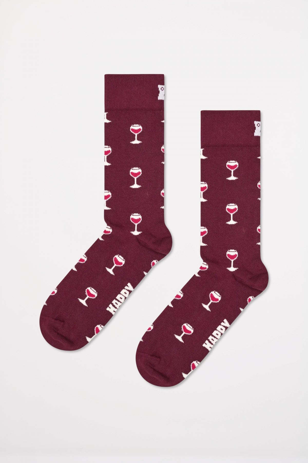 HAPPY SOCKS GLASS OF WINE SOCK en color BURDEOS  (1)