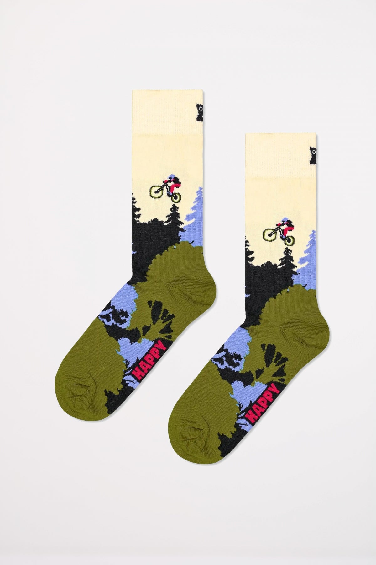 HAPPY SOCKS MOUNTAIN BIKE SOCK en color VERDE  (1)