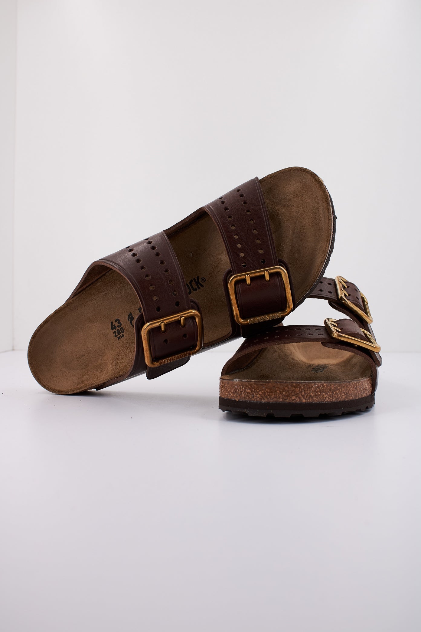 BIRKENSTOCK ARIZONA NATURAL LEATHER en color MARRON  (4)