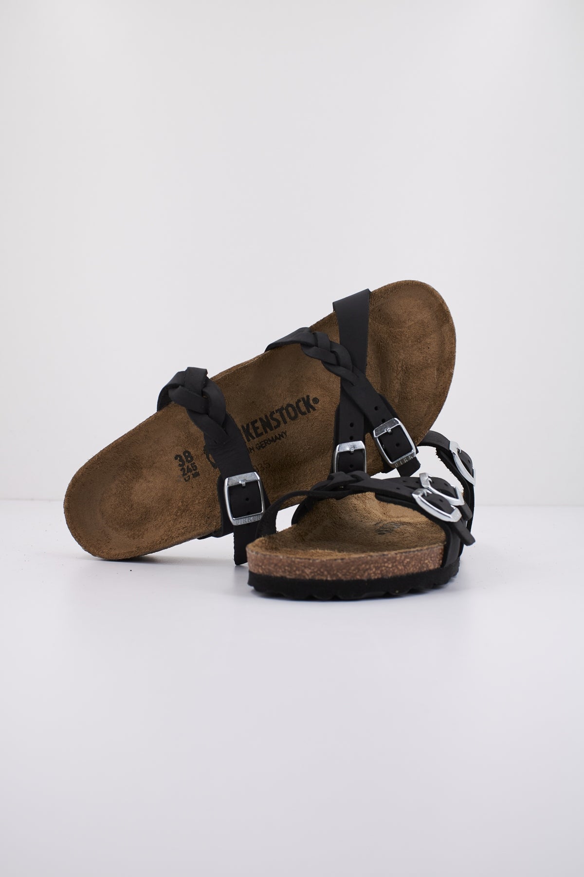 BIRKENSTOCK FRANCA BRAIDED OILED LEAT en color NEGRO  (4)