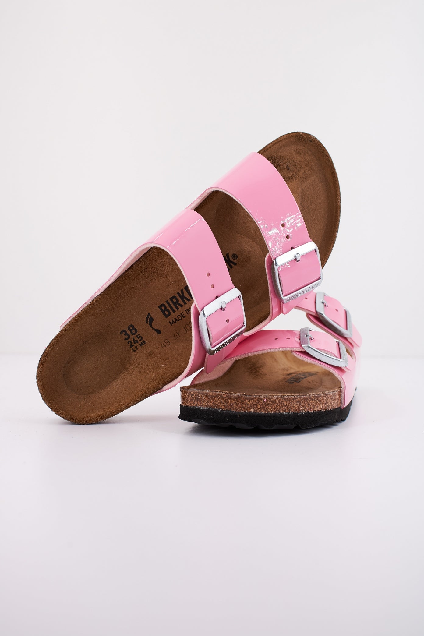 BIRKENSTOCK ARIZONA BIRKO-FLOR PATENT en color ROSA  (4)