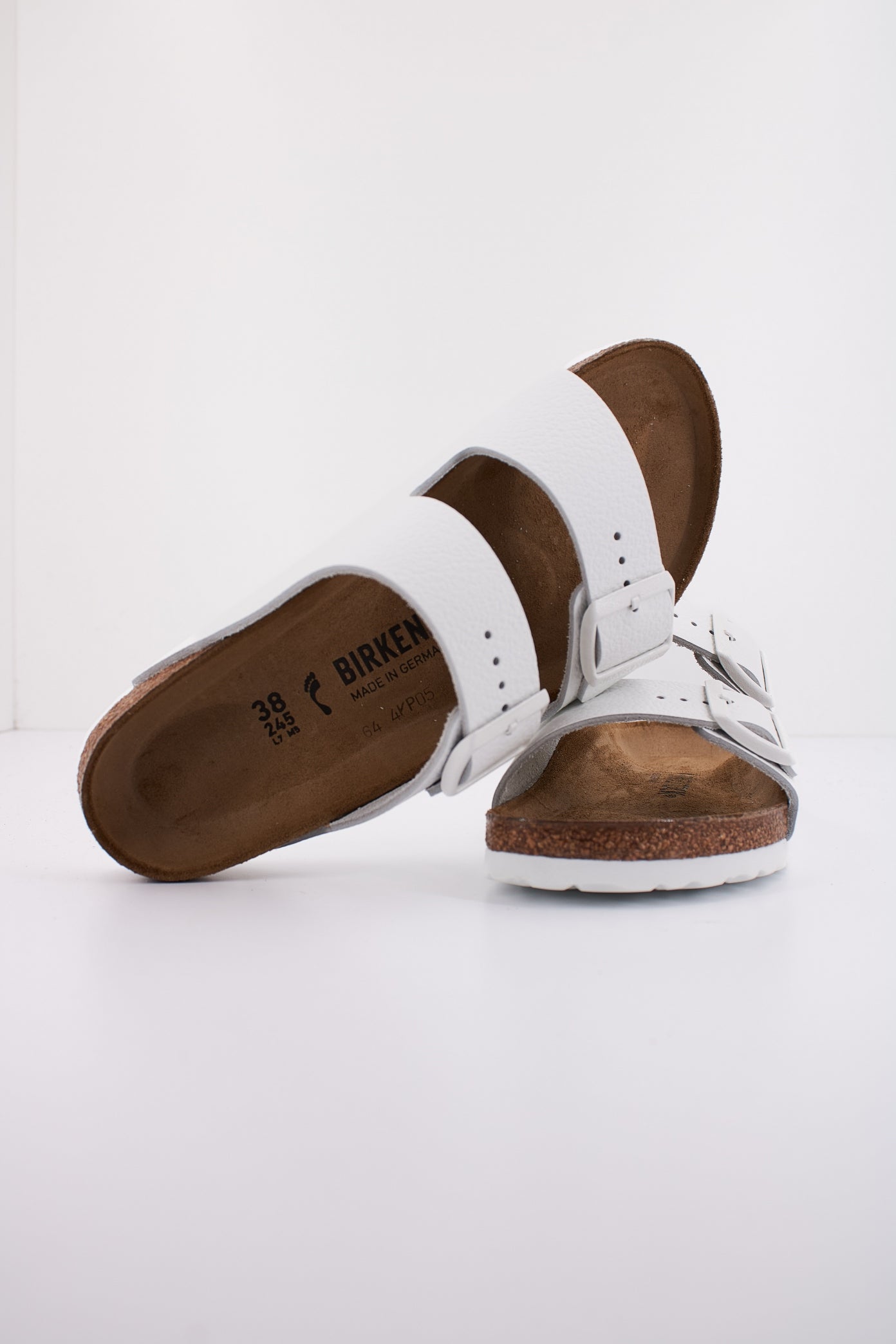 BIRKENSTOCK ARIZONA NATURAL LEATHER en color BLANCO  (4)