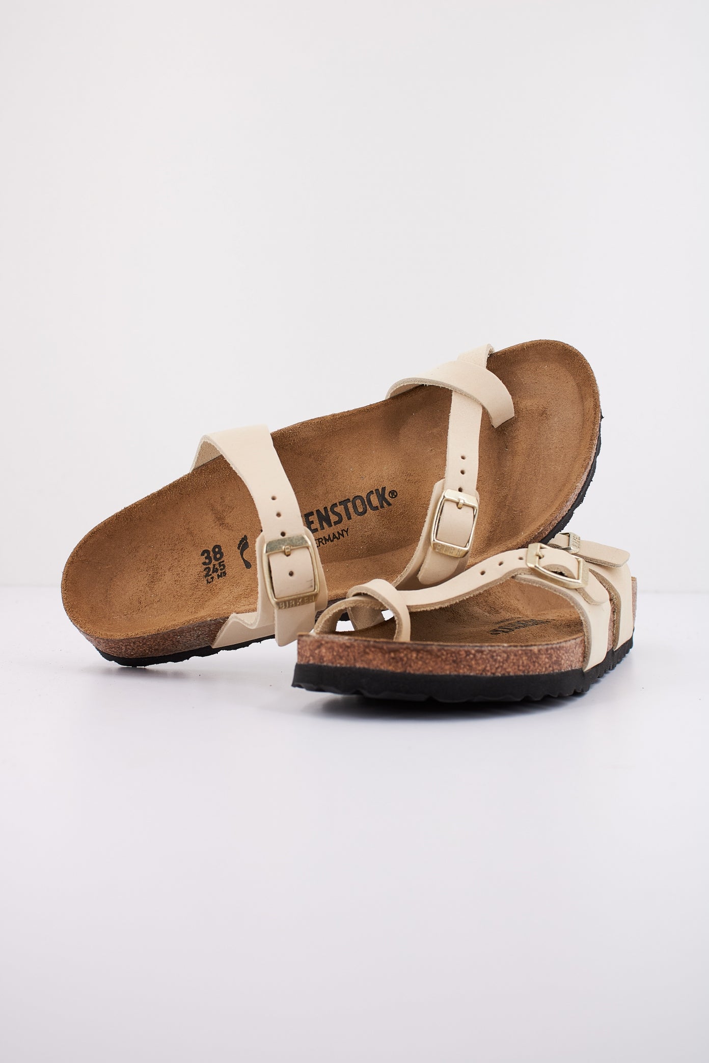 BIRKENSTOCK MAYARI NUBUCK LEATHER en color BEIS  (4)