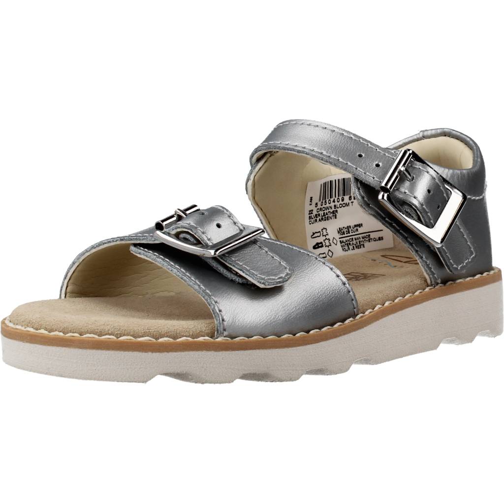 CLARKS CROWN BLOOM T en color PLATA  (1)