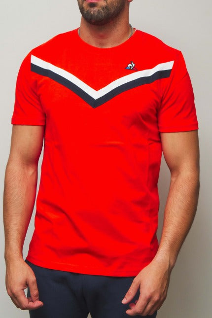 LE COQ SPORTIF TRI Tee SS N en color ROJO  (2)