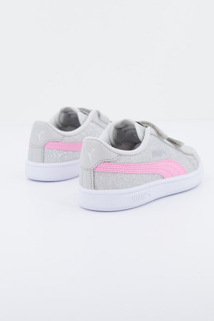 PUMA  SMASH V GLITZ en color PLATA  (2)