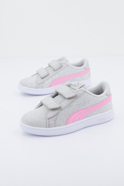 PUMA  SMASH V GLITZ en color PLATA  (3)