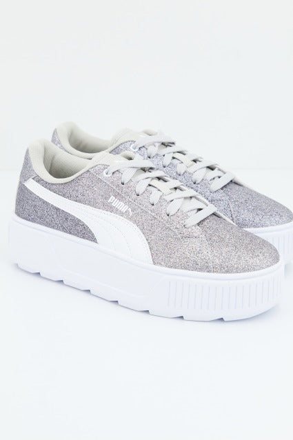 PUMA KARMEN GLITZ JR en color PLATA  (2)