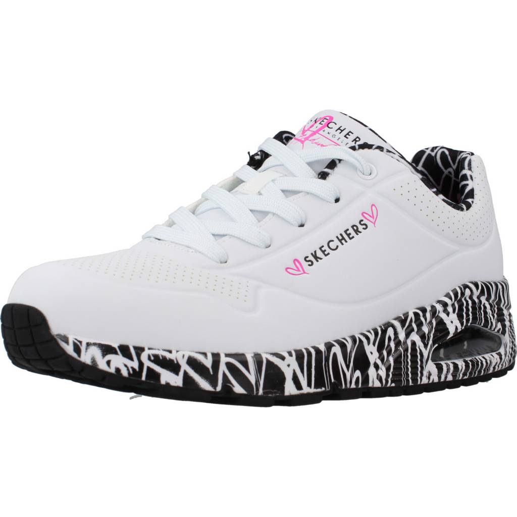 SKECHERS UNO - LOVING LOVE en color BLANCO  (1)