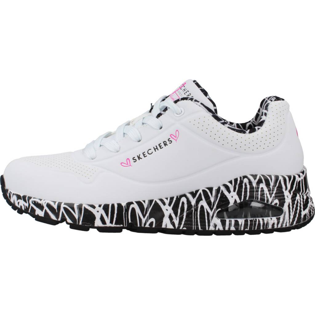 SKECHERS UNO - LOVING LOVE en color BLANCO  (2)