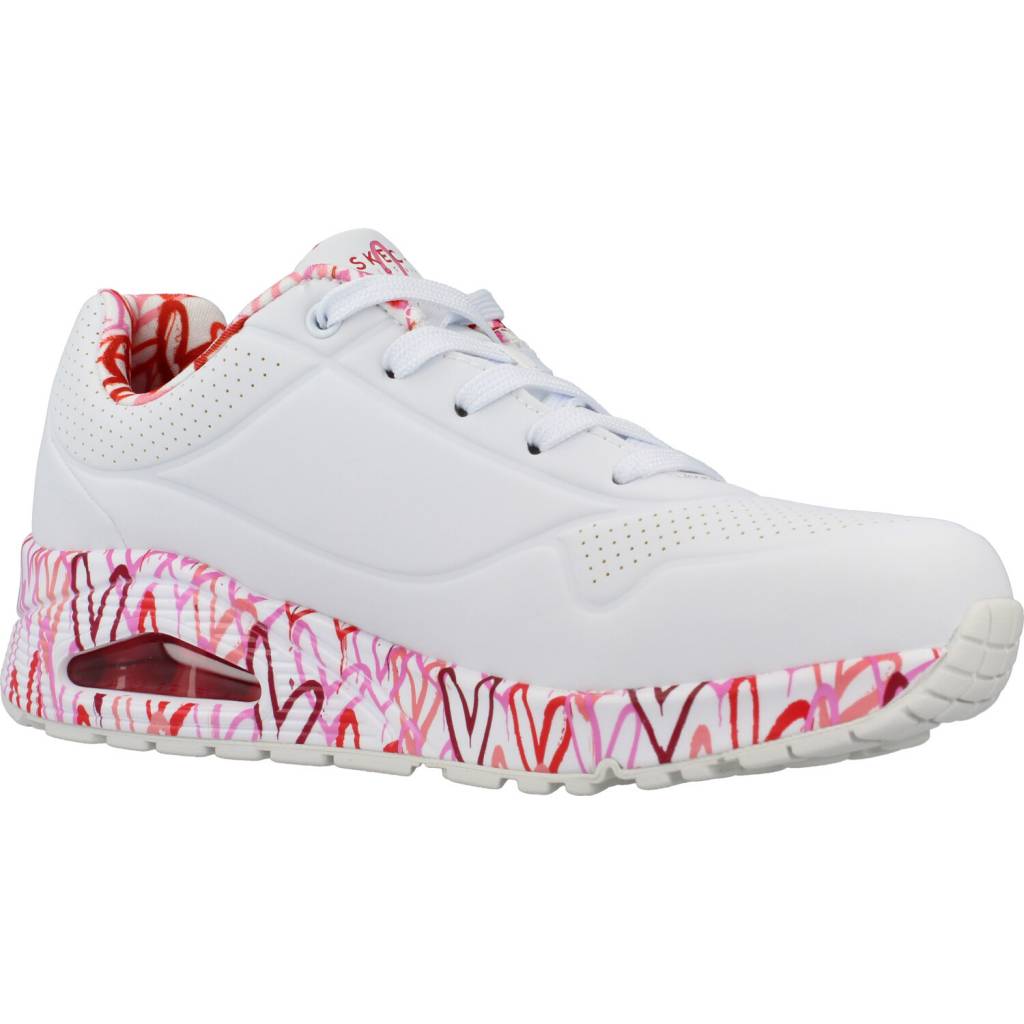 SKECHERS UNO - LOVING LOVE en color BLANCO  (5)