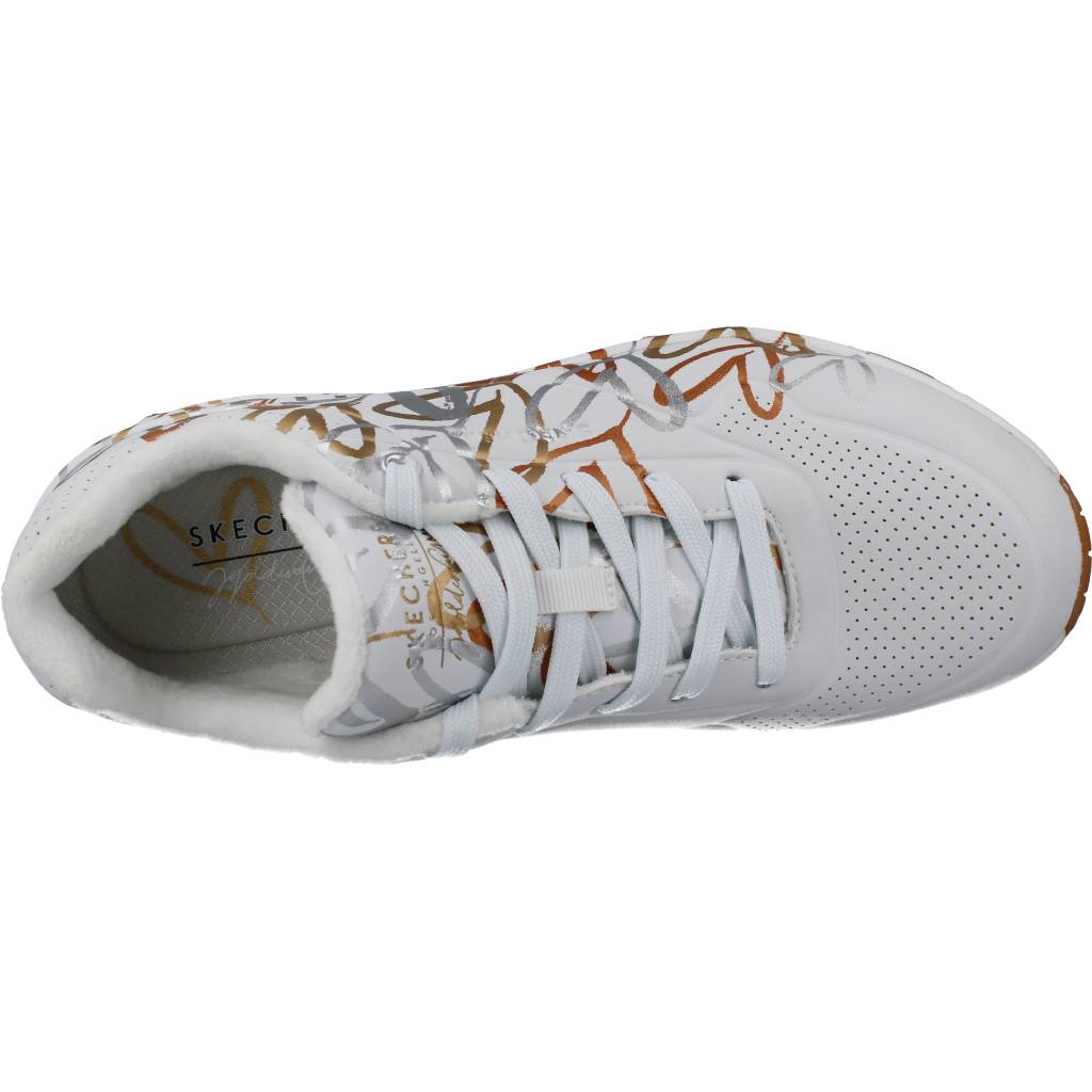 SKECHERS  UNO-METALLIC LOVE en color BLANCO  (7)