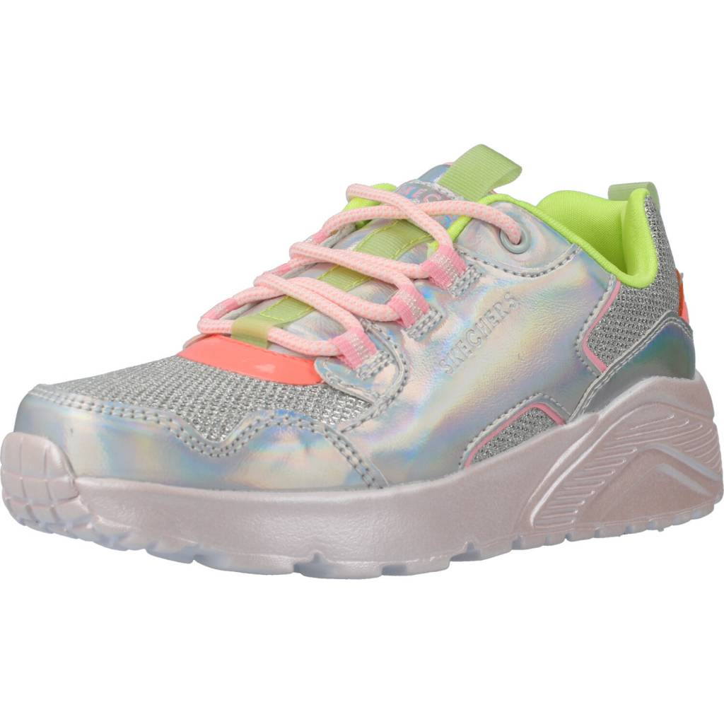 SKECHERS UNO LITE en color PLATA  (1)