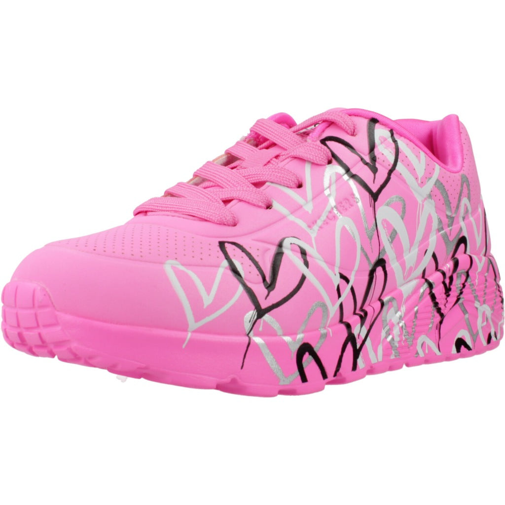 SKECHERS UNO LITE - METALLIC en color ROSA  (1)