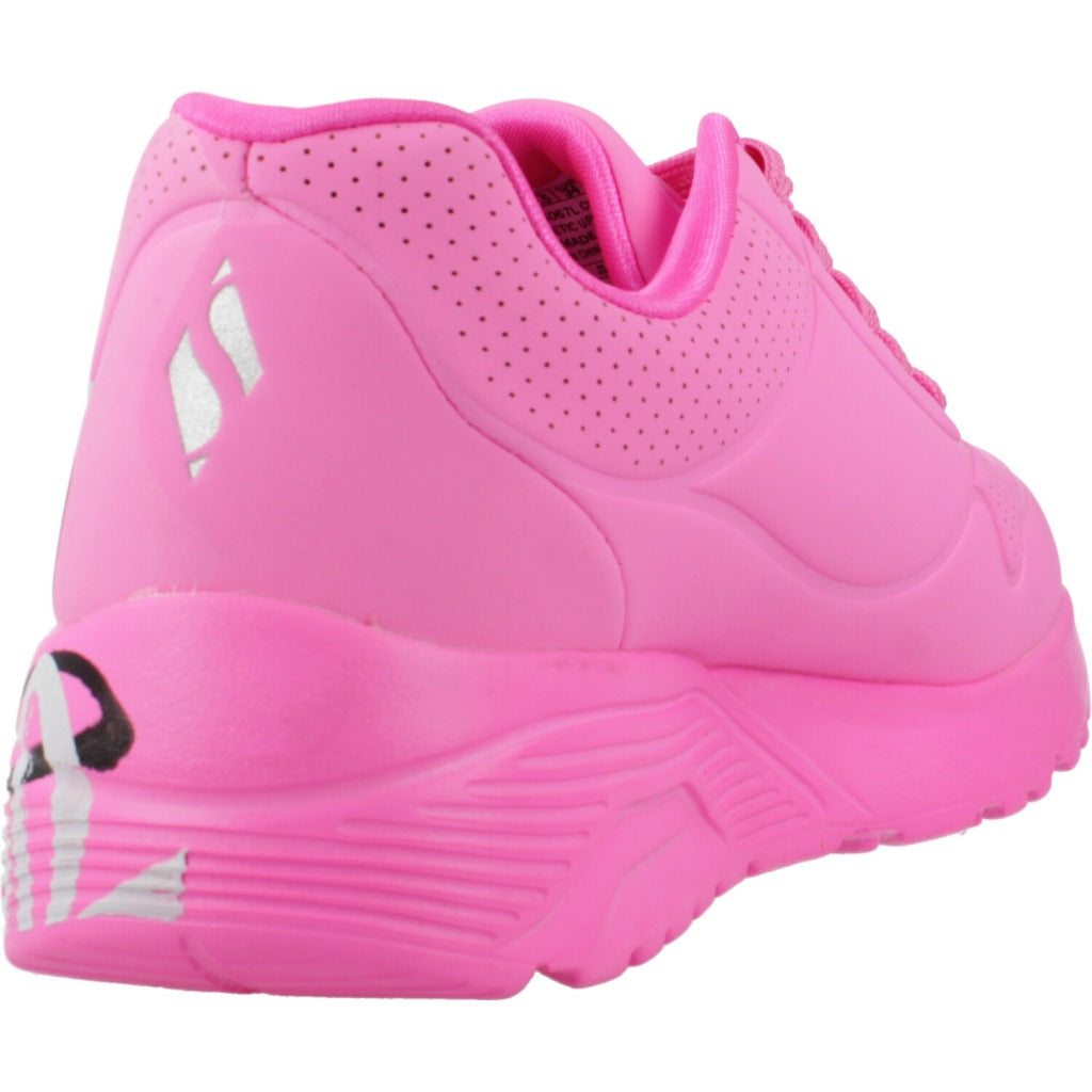 SKECHERS UNO LITE - METALLIC en color ROSA  (3)