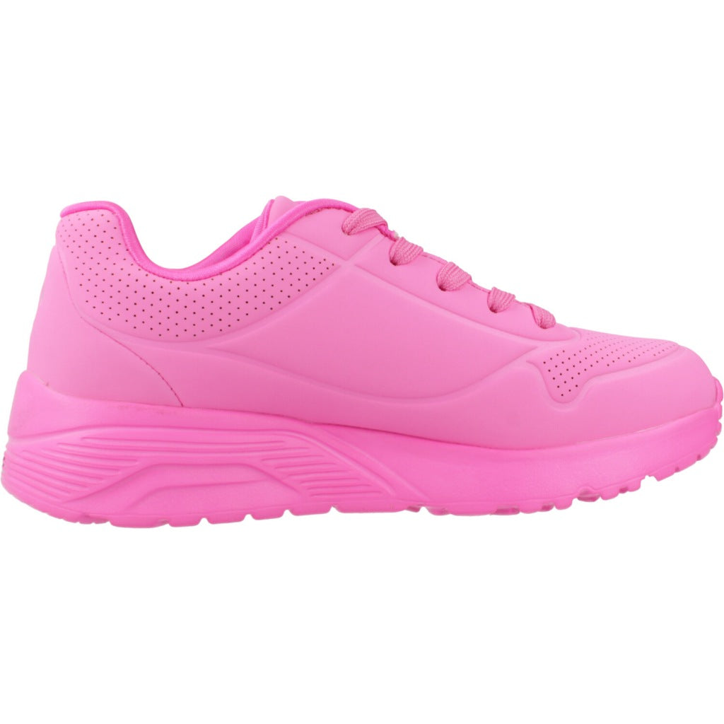 SKECHERS UNO LITE - METALLIC en color ROSA  (4)