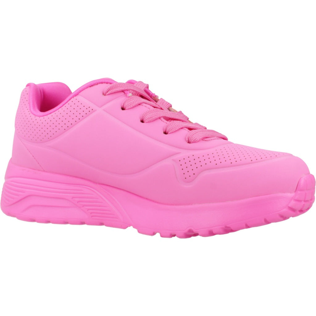 SKECHERS UNO LITE - METALLIC en color ROSA  (5)