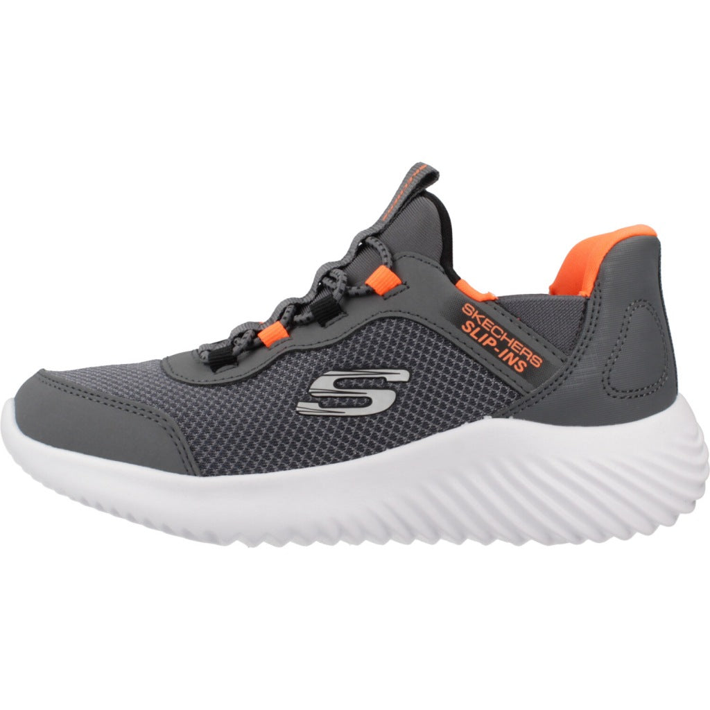 SKECHERS BOUNDER - BRISK-BURS SLIP-INS en color GRIS  (2)