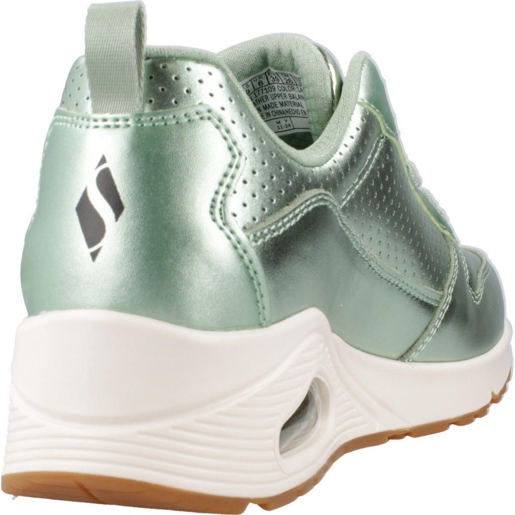 SKECHERS UNO - METALLIXS en color VERDE  (3)