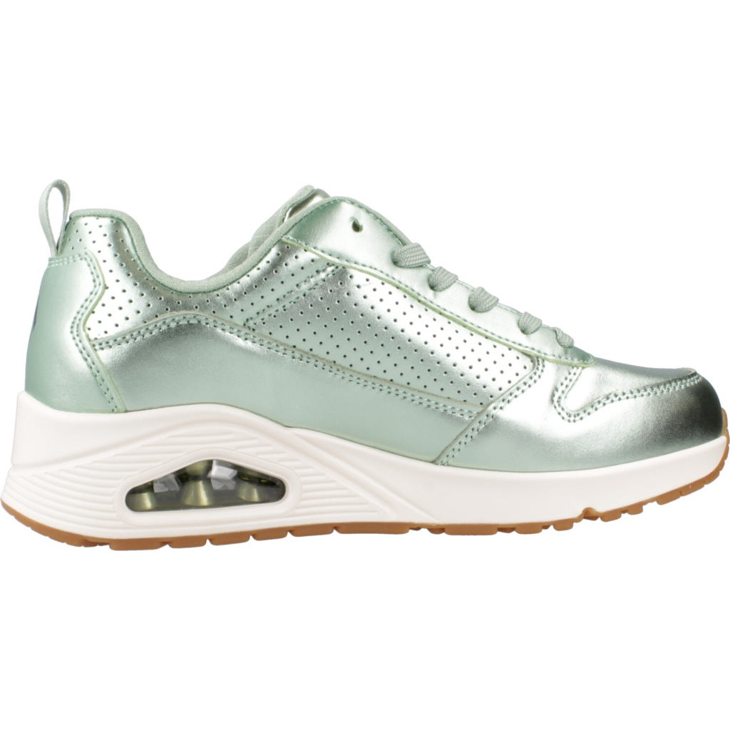 SKECHERS UNO - METALLIXS en color VERDE  (4)