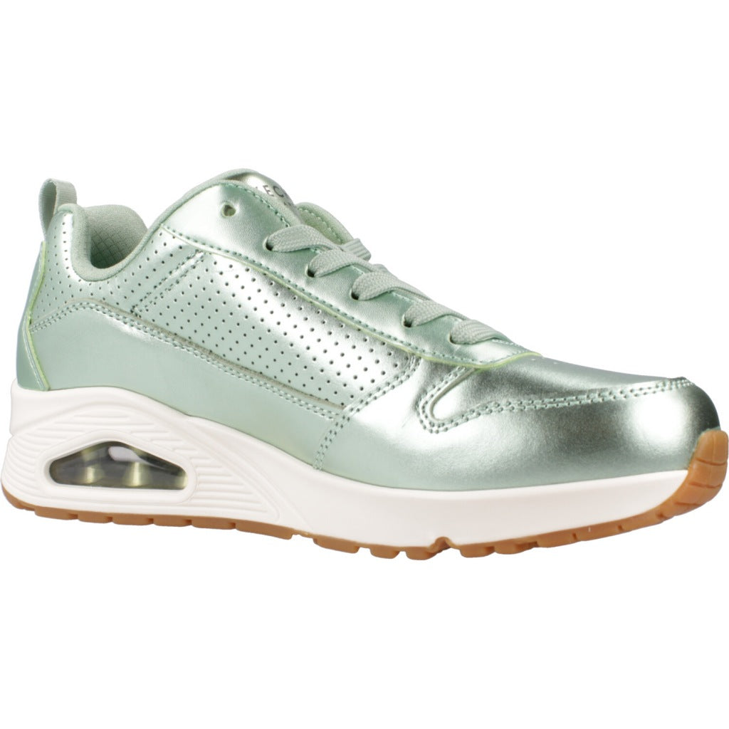 SKECHERS UNO - METALLIXS en color VERDE  (5)