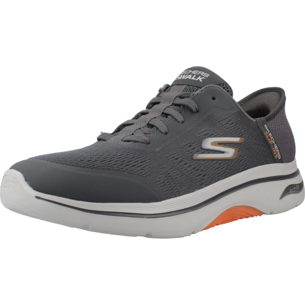 SKECHERS GO WALK ARCH . en color GRIS  (1)