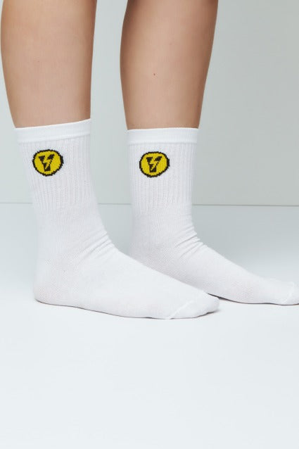 YELLOW PACK DE  THUNDER SOCKS en color BLANCO  (5)