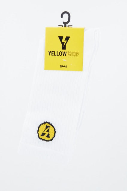 YELLOW PACK DE  THUNDER SOCKS en color BLANCO  (4)