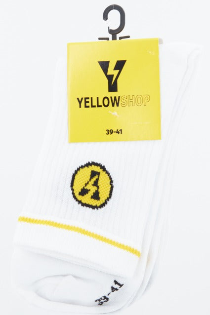 YELLOW PACK DE  THUNDER SOCKS en color BLANCO  (4)