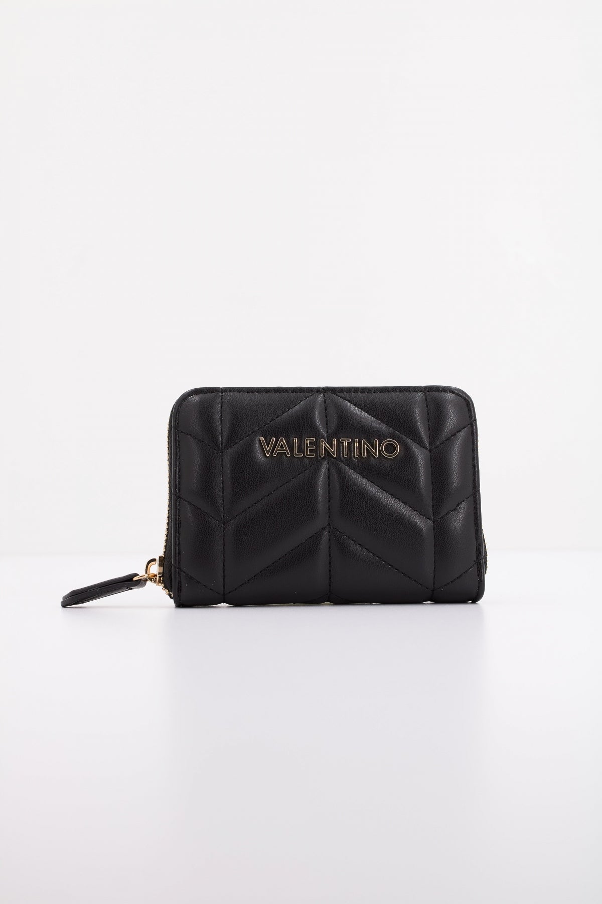 VALENTINO BAGS PORTAFOGLI CON ZIP PETAL en color NEGRO  (1)