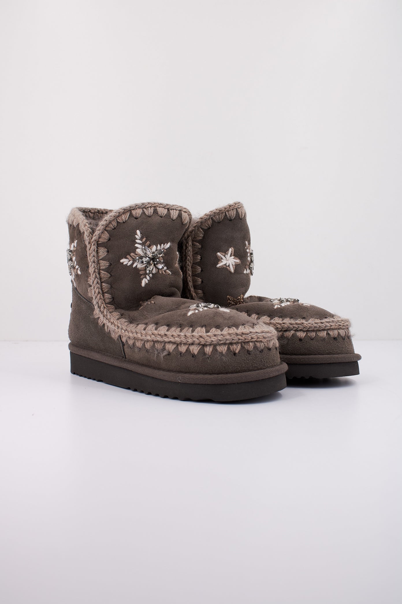 MOU ESKIMO WOOL STARS&RHINEST en color GRIS  (2)