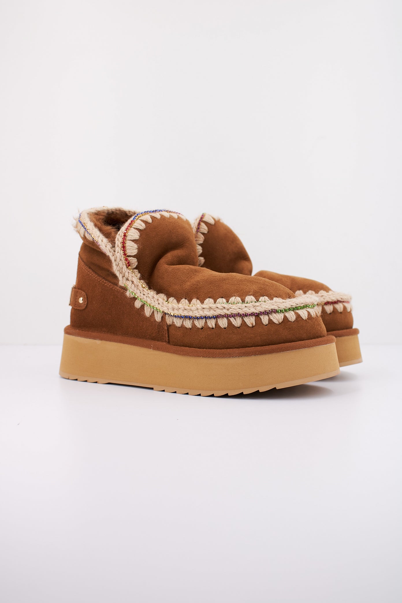 MOU ESKIMO  PLATFORM RHINESTONES en color MARRON  (2)