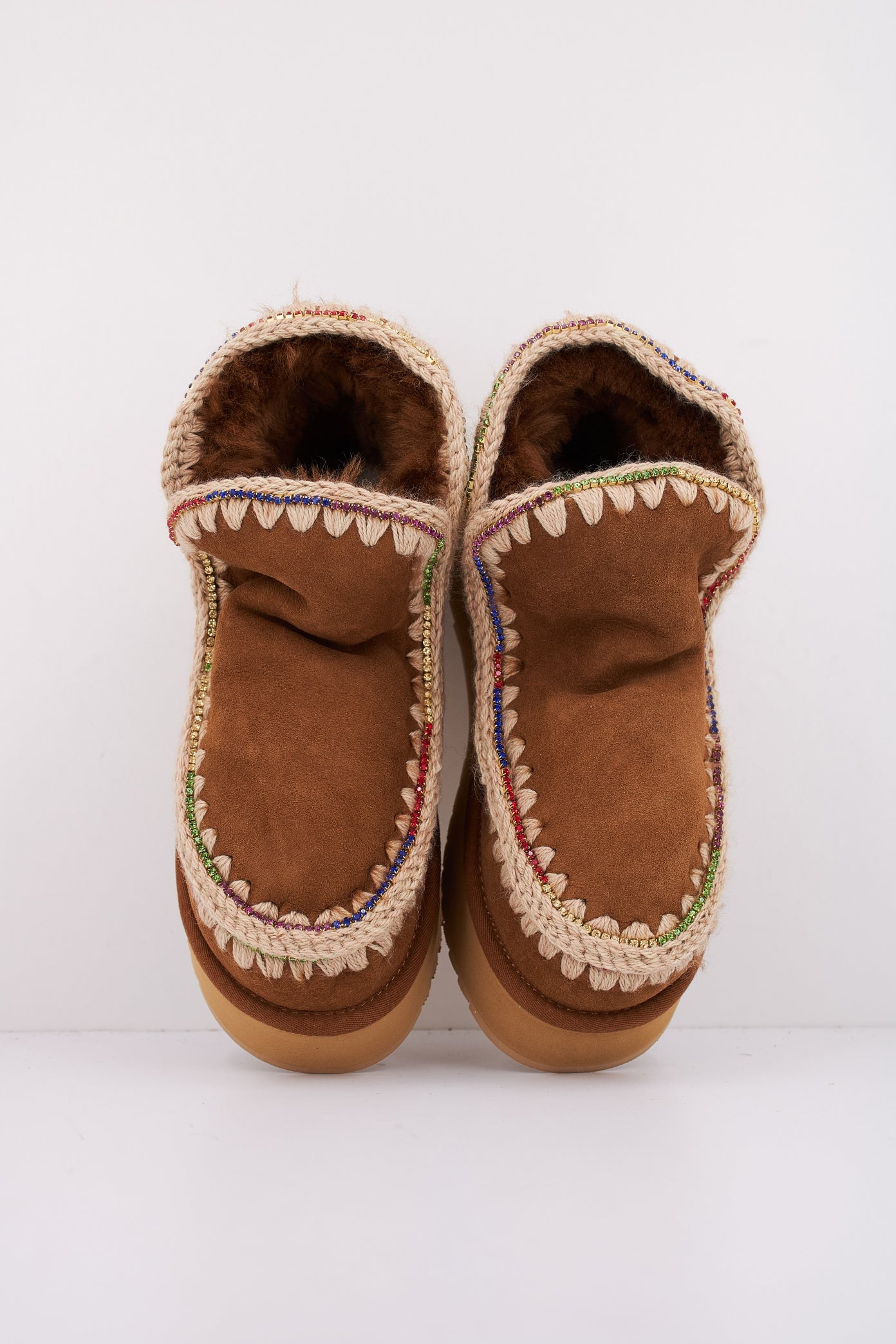 MOU ESKIMO  PLATFORM RHINESTONES en color MARRON  (3)