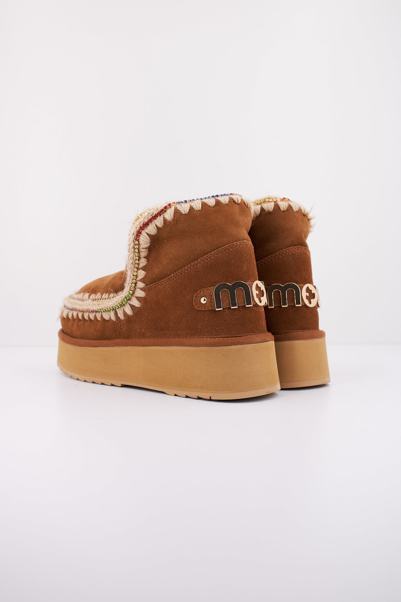 MOU ESKIMO  PLATFORM RHINESTONES en color MARRON  (4)