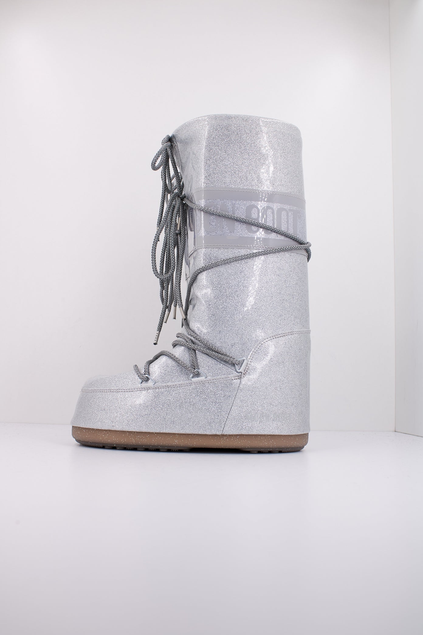 MOON BOOT MB ICON GLITTER en color PLATA  (1)